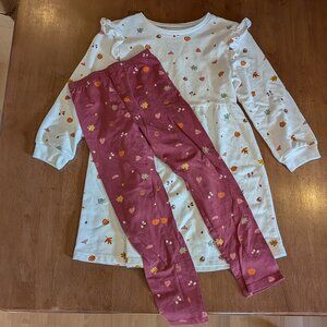 Okie Dokie Size 6 Girls Long-sleeve Dress and Pants Set